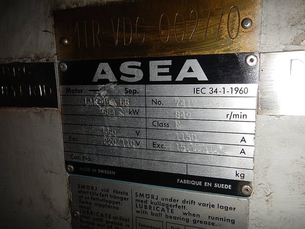700 HP 900 RPM Abb, Frame 450LB, DPFVBB, 550 VA, 220/110 VF - Image 3