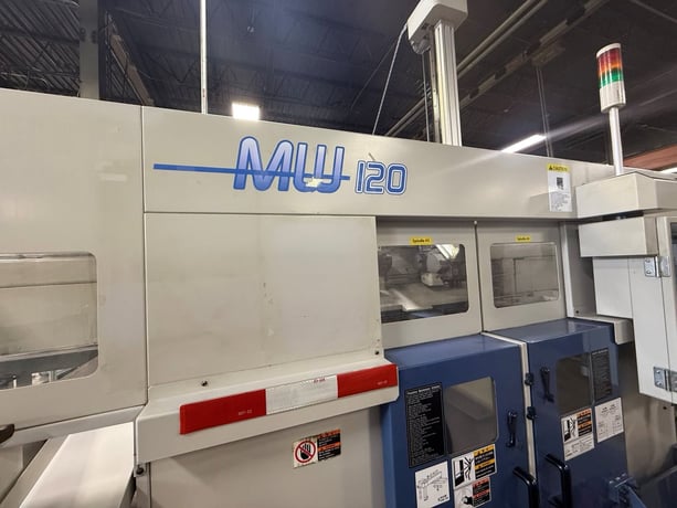 Muratec #MW-120, Twin Spindle CNC Lathe, 13.39" Between Spindles, 11.6" Swing, 6/8" Chuck, 8 Stations, 15 HP - Image 2