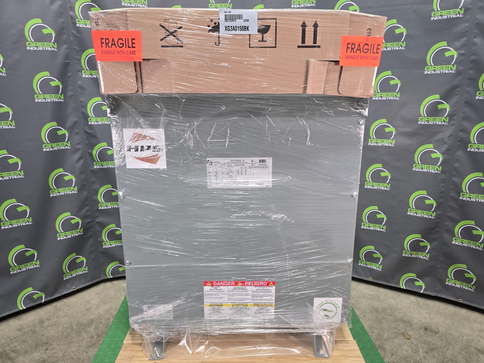 150 KVA 208 Delta Primary, 480Y/277 Secondary, Hammond SG3A0150BK, step up Dry Transformer, Nema 3R, new - Image 1