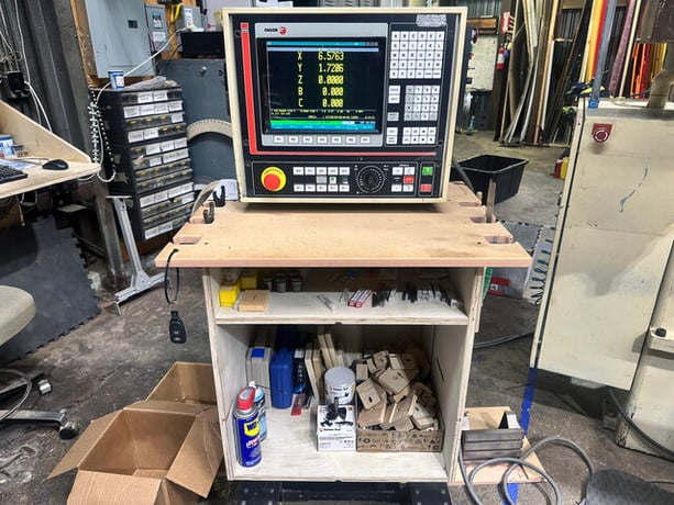 Motionmaster #QE1F-6.6/12-24-130-NC-CB, 5-Axis CNC Router, CNCPD head, 10 HP VFD, 9 HP spindle, Fagor 8055 - Image 5