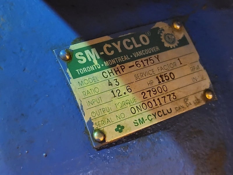 12.6 HP @ 1150 RPM, SM-Cyclo #CHHP-6175Y, inline gear reducer, 43.00 :1 ratio, new surplus - Image 2