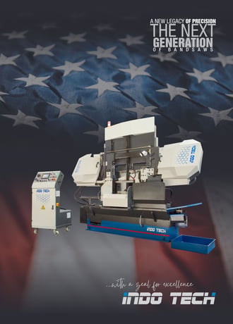 18" x 18" Indotech #CNC-18-DC-Smart-saw, dual column CNC bandsaw, 1.5" x0.05" blade, Omron cnc, coolant, chip - Image 3