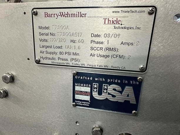 Barry Wehmiller #T7300A, Reciprocating Placer, 2009 - Image 2