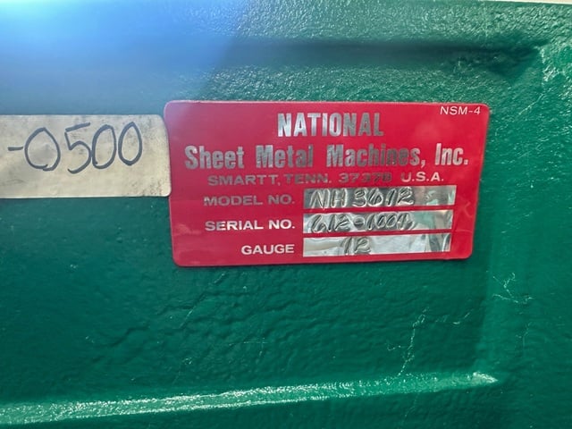 16 gauge x 3' National #NH-3612, Hydraulic Shear, 40 SPM, 1800 RPM, rear operated back gauge - Image 4