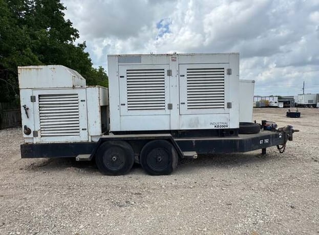 180 KW Multiquip #KD200V, Generator Set, Volvo Penta #TWD-740GE, w/ Trailer & Air Compressor, 1031 hours - Image 2