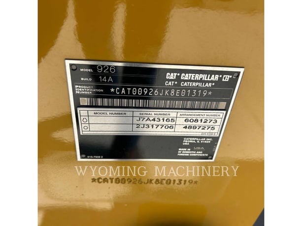 Cat 926, Wheel Loader, 6 hours, S/N: K8E01319, 2025 - Image 6