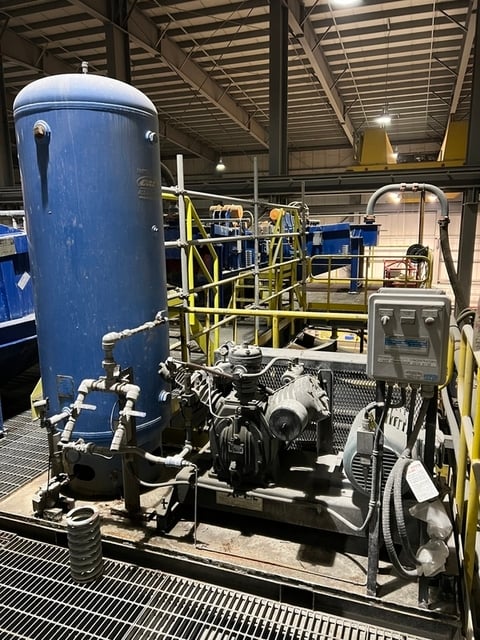 34 cfm, 320 psi, APPL #CP18-1112, air compressor for primary gravity concentrators, 575 V. - Image 1