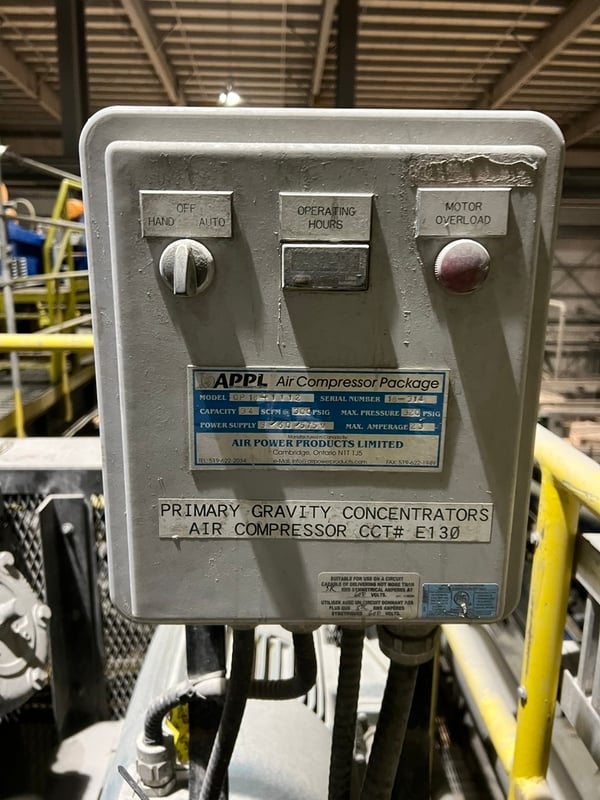 34 cfm, 320 psi, APPL #CP18-1112, air compressor for primary gravity concentrators, 575 V. - Image 2
