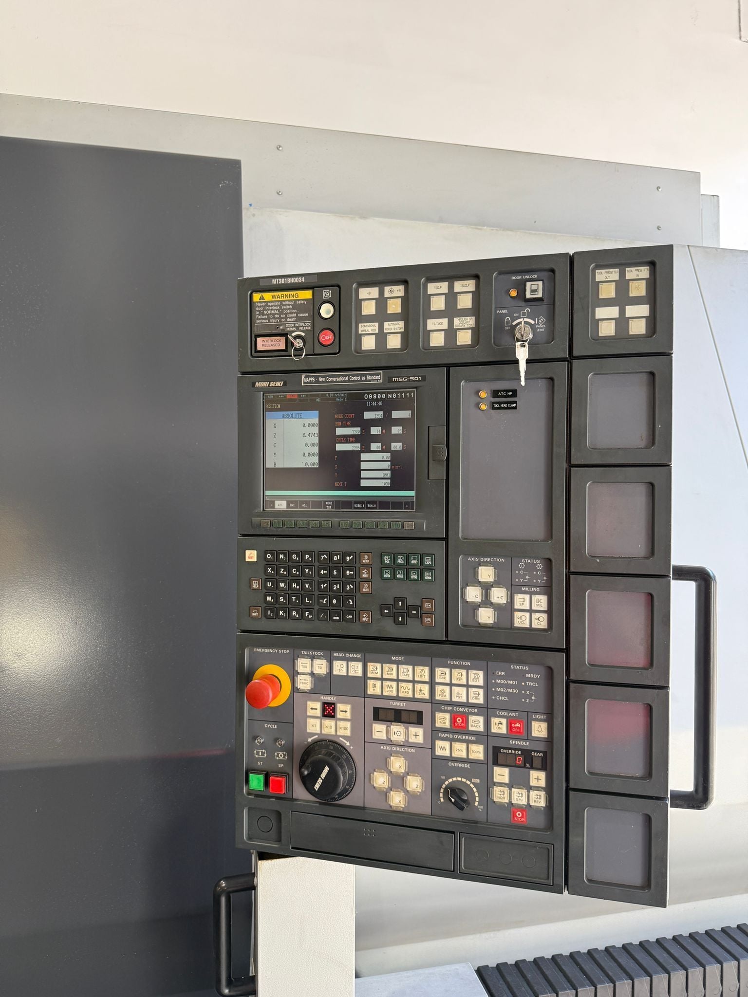 Mori Seiki #MT-3000/1500, multi-axis CNC turning center, 31.5" swing, 15" 3-jaw chuck, 3.5" bar, 22.44" dia. - Image 5