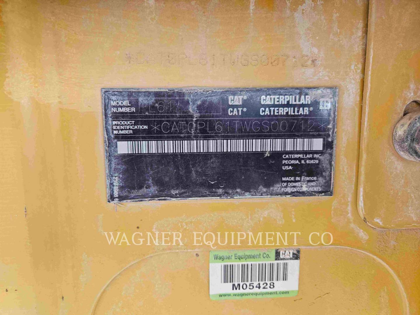 Caterpillar PL61, Pipelayer, 2605 hours, S/N: WGS00712, 2015 - Image 6