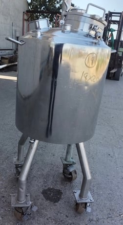 26 gallon Bulling Metal Works, 100 liter 316L Stainless Steel tank, jacketed, 100 psi, 18" dia. x 20" - Image 4