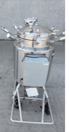 39 gallon Precision Stainless, 150 liter 316 Stainless Steel tank, jacketed, agitated, 45 psi, 22" dia. x 30" - Image 3