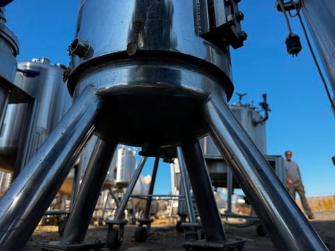 10 gallon Alloy Products, Stainless steel tank, jacketed, 12" dia. x 20" straight side, dish top & bottom, - Image 4