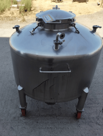 198 gallon Lee, 750 liter 316 Stainless Steel tank, 30 psi, 44" dia. x 20" straight side, dish top & bottom - Image 3