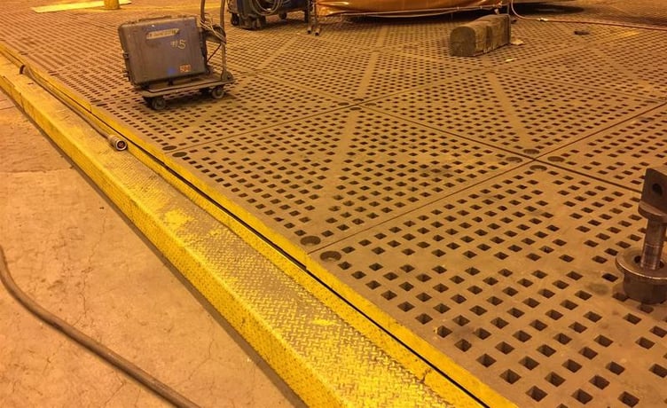 5' x 5' x 6" Acorn, thick welding tables platen floor section, (84 available) - Image 1