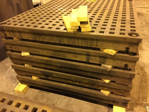 5' x 5' x 6" Acorn, thick welding tables platen floor section, (84 available) - Image 5