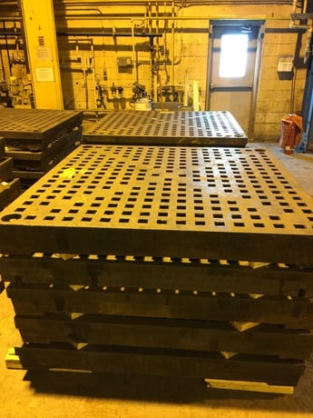 5' x 5' x 6" Acorn, thick welding tables platen floor section, (84 available) - Image 7