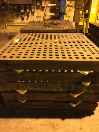 5' x 5' x 6" Acorn, thick welding tables platen floor section, (84 available) - Image 9