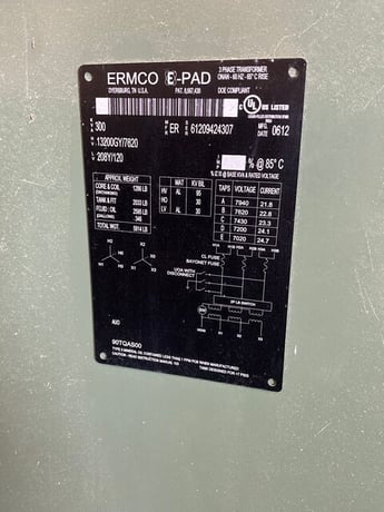 300 KVA 13200/ 7620 Primary, 208Y/120 Secondary, 3 phase, Padmount Transformer - Image 1