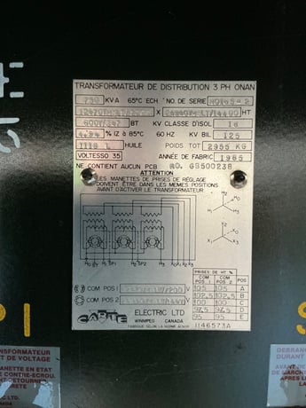 750 KVA 12470GY/7200 Primary, 600Y/347 Secondary, 3 phase, Padmount Transformer - Image 1