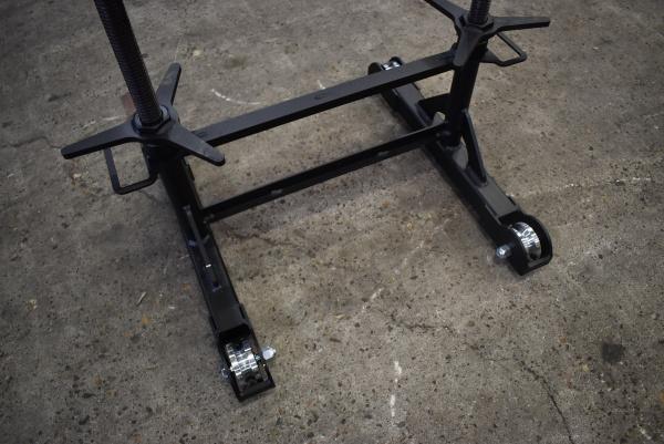 2 Ton, LJ Welding #HD2L-200, pipe rolling stands, 4000 lb., steel V-groove wheels - Image 3