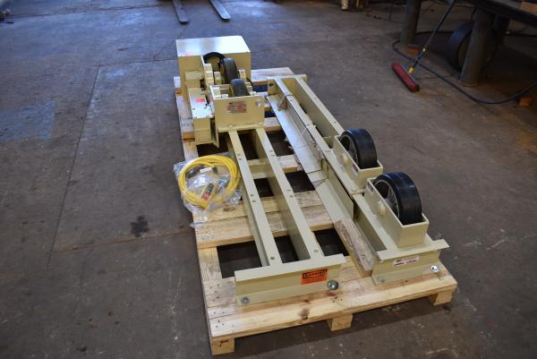 5 Ton, Pandjiris #PR10/5, tank turning rolls, 10000 lb., 1 idler & driver, 12' ' x 4' ' wheels, rubber tires - Image 2