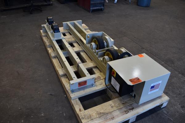 5 Ton, Pandjiris #PR10/5, tank turning rolls, 10000 lb., 1 idler & driver, 12' ' x 4' ' wheels, rubber tires - Image 4
