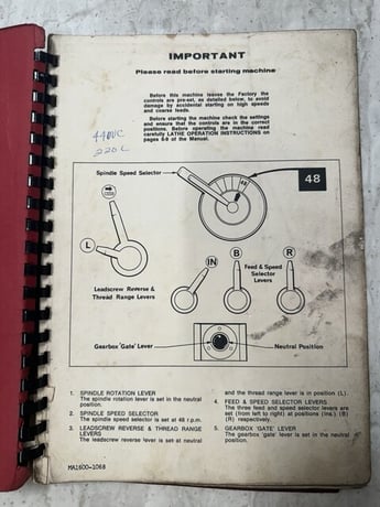 OME Clausing 8000 Series 17" Lathe Parts Catalog & Operator Instruction Manual - Image 3