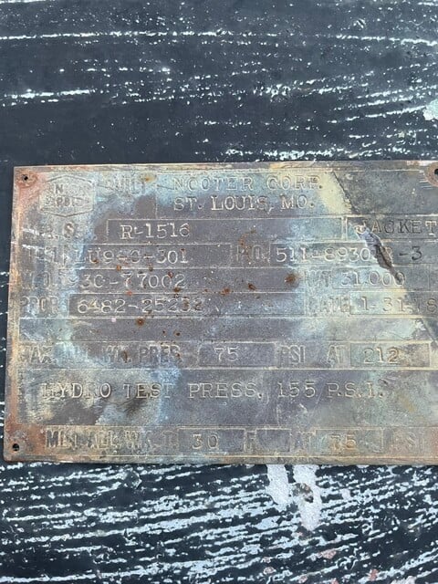 640 gallon Nooter Inconel Reactor, 5' ID x 4' 5"length - Image 7