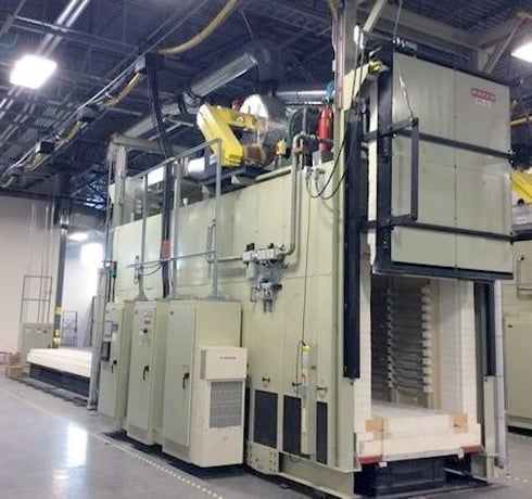 30" width x 44" H x 248" lL Keith, 2250°F electric with door at front and rear #4490 - Image 1