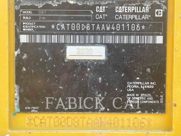 Caterpillar D8T, Crawler Dozer, 2899 hours, S/N: AW401106, 2020 - Image 6