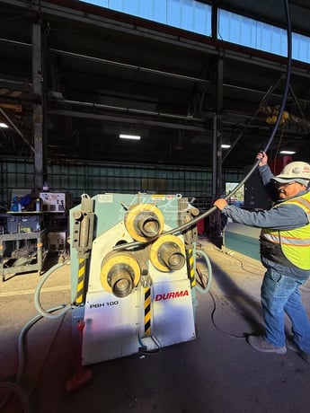 4" x 4" x .5" Durma #PBH-100, profile angle bending roll, hydraulic, 3 motorized rollers, 2017 - Image 7