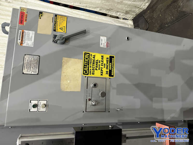 90 Ton, Cincinnati #90AFx10, CNC hydraulic press brake, 12' overall, 126" between housing, 10" stroke, 1990 - Image 10