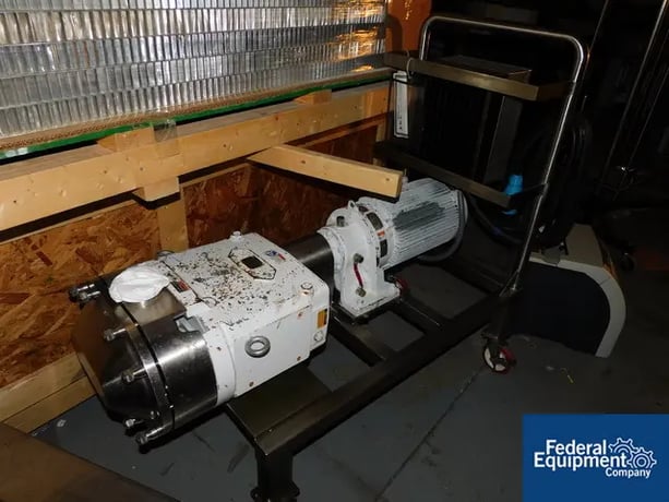 Waukesha Cherry Burrell #18OU2, Positive Displacement Pump, Stainless Steel, 3" in/out, 6:1 gearbox, 10 HP - Image 2
