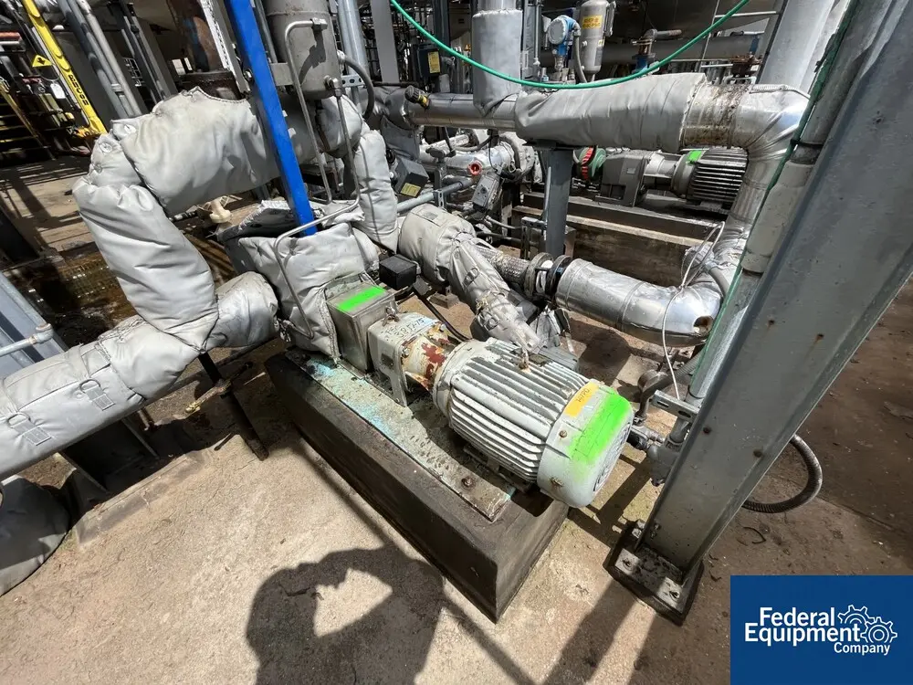 Waukesha #5070, Rotary Lobe Pump, Stainless Steel, 4" in/out, 15 HP explosion proof - Image 1