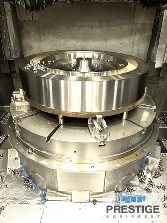 Giddings & Lewis #VTC-60, CNC Vertical Boring Mill w/2 Rams, 4-Axis, 60" Table diameter, 72" Swing, 60" 3-Jaw - Image 2