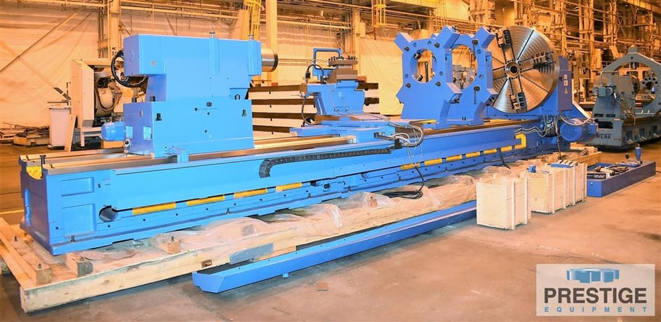 56.7" x 315" Tru-Turn #1440/8M, Lathe, 43.3" width Guide Way, 5.11" Bore, 49.2" diameter Face Plate, 40 HP - Image 6