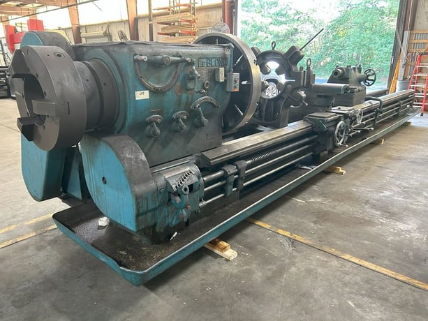 42" x 240" LeBlond, hollow spindle engine lathe, 12" thru hole, 4-jaw 36" chuck, 3-jaw 24" chuck, 20 HP - Image 1