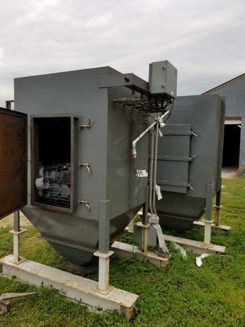 500 cfm FlexKleen, 100 sq.ft., 4' x 4', Carbon Steel housing, 25 bags, reverse pulse, (2 available) #1272193 - Image 1