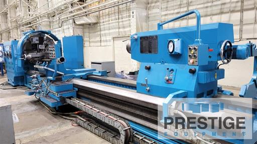 63" x 236" Poreba #TCG-160/6M, lathe, independent 4-jaw 51" chuck, AccuRite Trunvision digital read out - Image 2