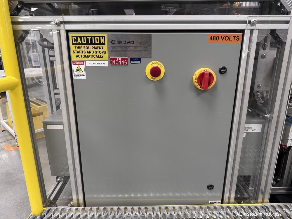 Alloyd #4SC6X9, Blister Sealing System, 4 station rotary, Fanuc LR-MATE-200iB Robot Feeder, CTM Labeler, 2009 - Image 5