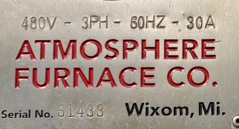 36" width x 36" H x 48" D AFC Holcroft #36-48-36, temper furnace, 1400&deg;F - Image 10