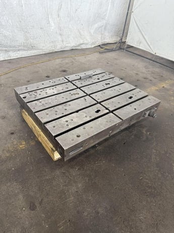 36" L x 29-1/2" width Devlieg, bolster plates, 5.5" centers, 5 t-slots - Image 2
