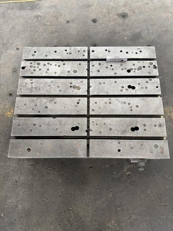 36" L x 29-1/2" width Devlieg, bolster plates, 5.5" centers, 5 t-slots - Image 3