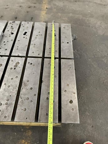 36" L x 29-1/2" width Devlieg, bolster plates, 5.5" centers, 5 t-slots - Image 5
