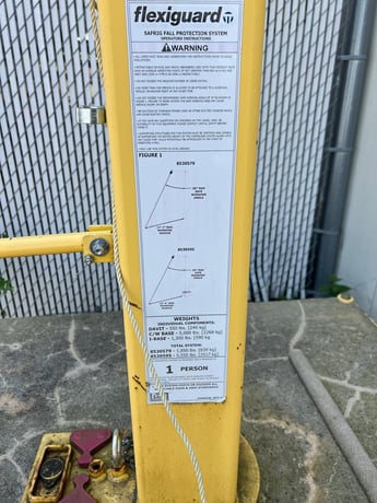 Flexiguard SafRig Fall Protection System, freestanding Davit crane hoist, leveler - Image 2
