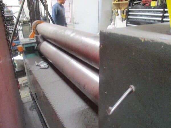 60" x 1/4" Americor / Lemas #LH-200/5, hydraulic plate roll, 7.87" diameter roll, 2007 - Image 8