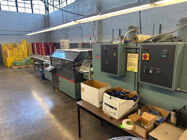 Shanklin #OMNI-SLRS, Shrink Wrapper, Extended Lugged Infeed, #T-72H Double Chamber Heat Tunnel, 230 VAC, 2007 - Image 1