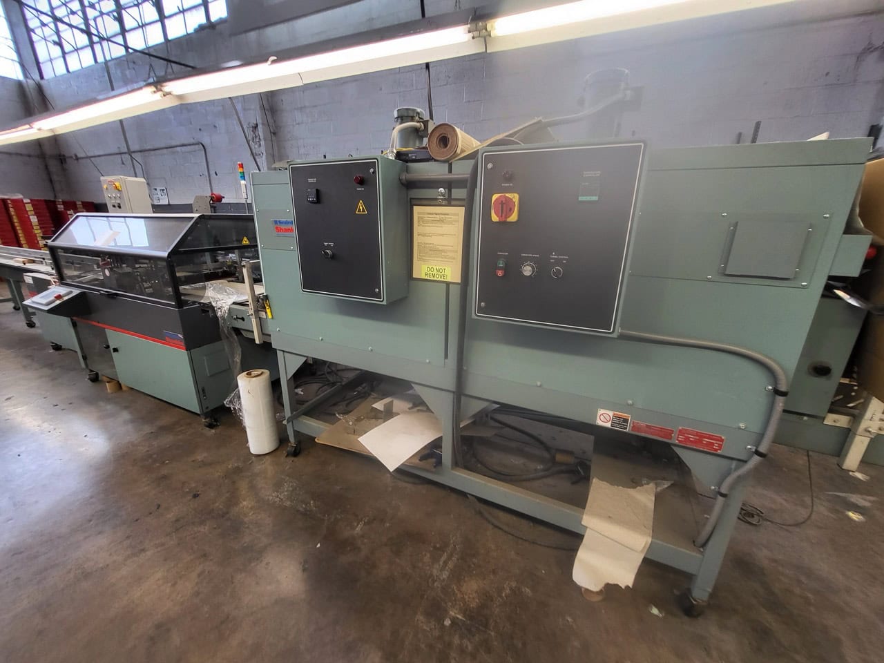 Shanklin #OMNI-SLRS, Shrink Wrapper, Extended Lugged Infeed, #T-72H Double Chamber Heat Tunnel, 230 VAC, 2007 - Image 7