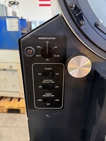 14" OGP #OQ-14A, optical comparator, (6) lens, 5-1/2" x 11-1/2" table, power joystick Control, 1992 - Image 6
